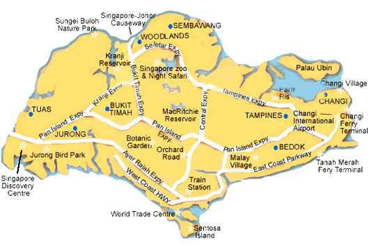 Show Singapore On A Map Singapore Map | Map Of Singapore | Singapore Interactive Map